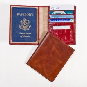 Italian leather passport cover
